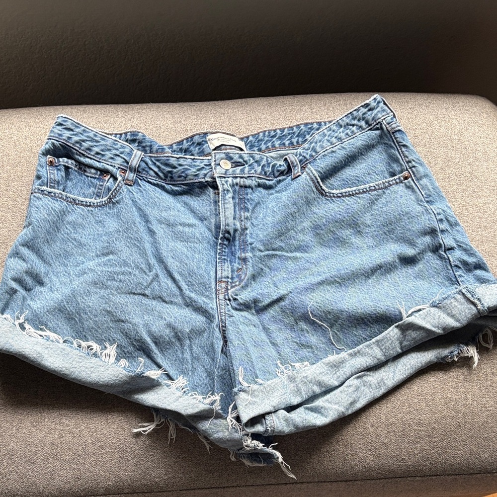 Abercrombie & Fitch curve love Blue Jean Shorts